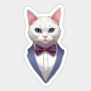 Fancy Cat with Bowtie no.1 Sticker